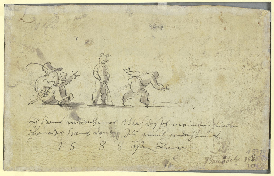 Groteske Gestalten sowie zwei Kinderfiguren, vulgäre Handlungen ausführend from Johann Rottenhammer