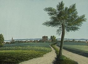 Schwerin von der Abendseite from Johann Wilhelm Barth