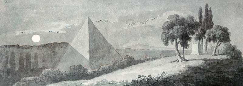 Pyramide des Cestius im Vollmondlicht from Johann Wolfgang von Goethe