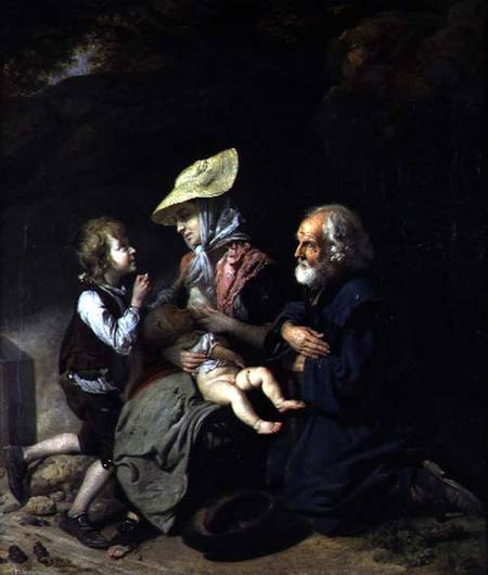 Beggars on the Road to Stanmore from Johann Zoffany
