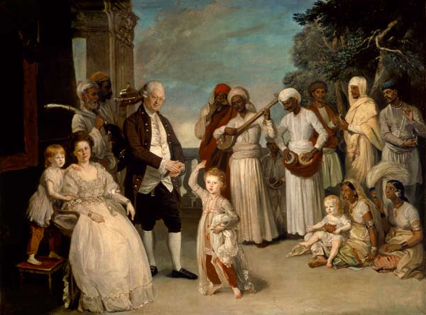 Sir Elijah and Lady Impey and Their Three Children from Johann Zoffany