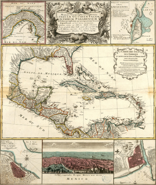 Landkarte Mittelamerika 1731 from Johann Bapstist Homann