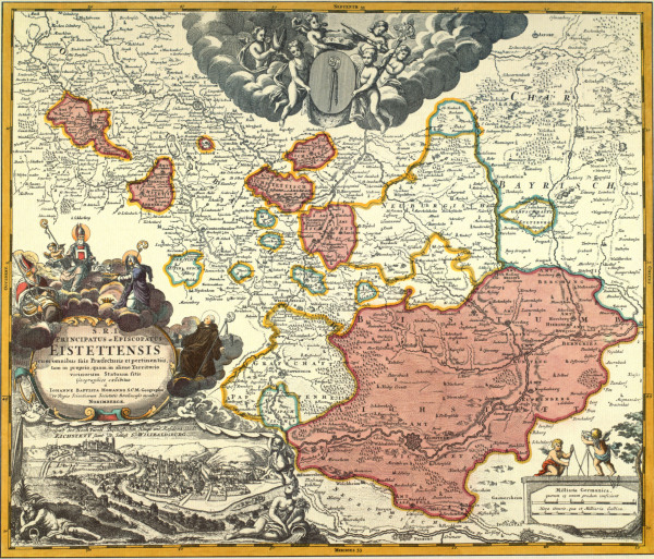 Eichstätt, Landkarte from Johann Baptist Homann