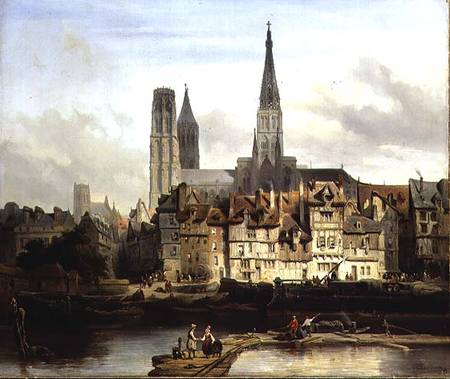 Quay in Rouen from Johannes Bosboom