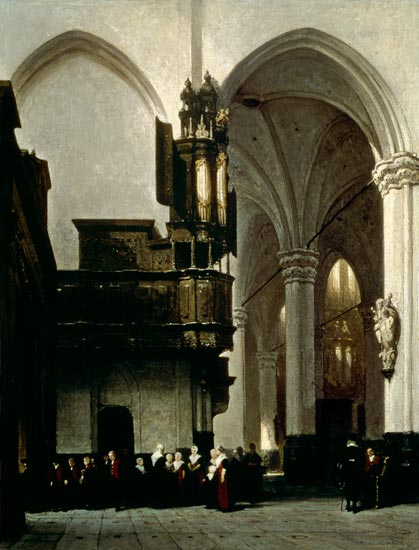 The New Church at Amsterdam from Johannes Bosboom