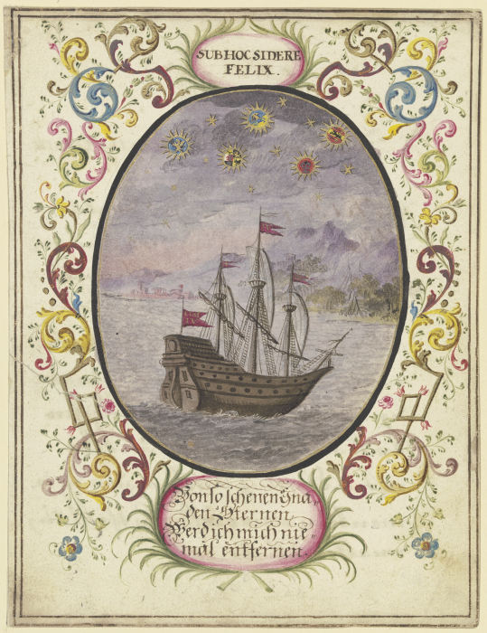 In einem Oval ein Schiff from Johannes Esaias Nilson