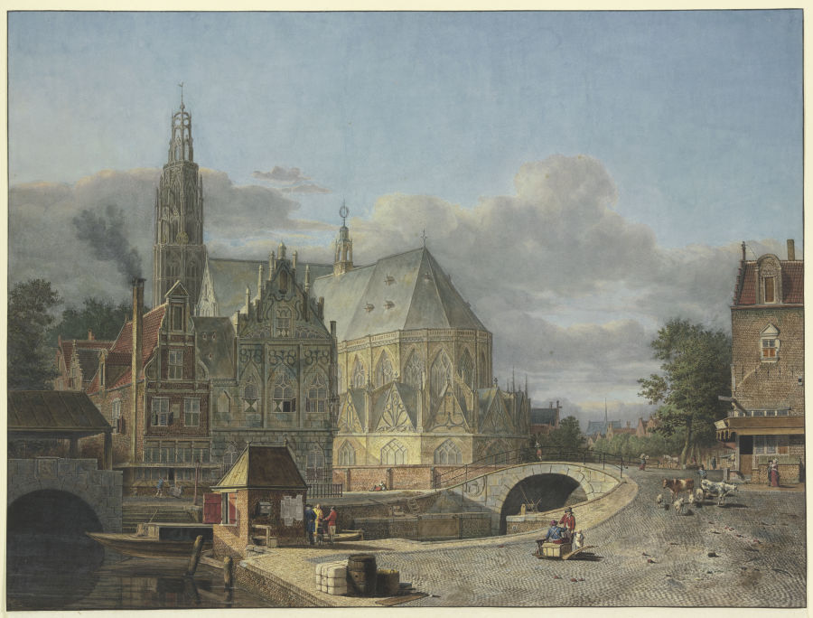 Stadtansicht mit Kirche from Johannes Huibert Prins