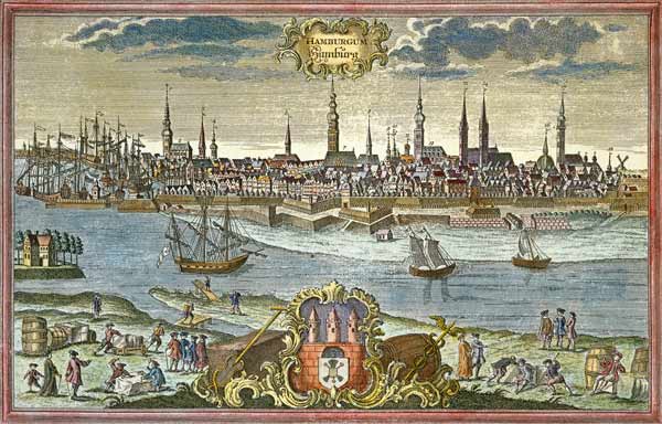 Hamburg c.1750 from Johann Georg Ringlin