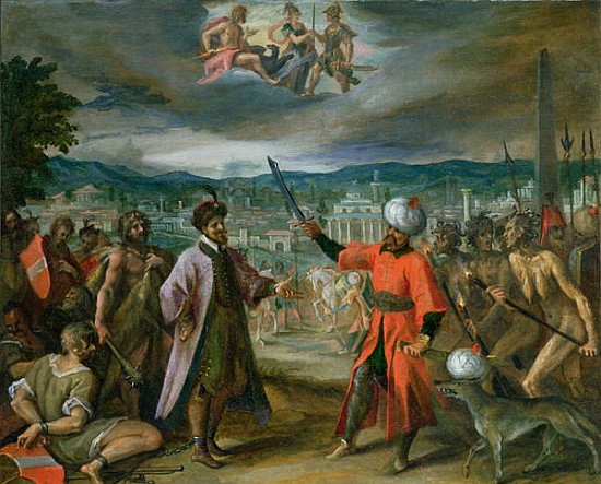 Allegory of the Turkish Wars: The Declaration of War at Constantinople, 1603-4 from Johann or Hans von Aachen