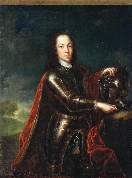 Portrait of Tsarevich Alexei Petrovich of Russia, 1728 (see 347496 for pair) from Johann Paul Luedden (Ludden)
