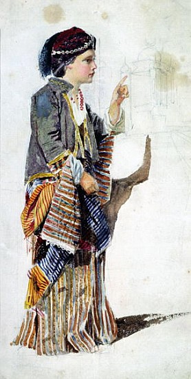 Figure of a girl in Turkish costume, 19th century from John Absolon