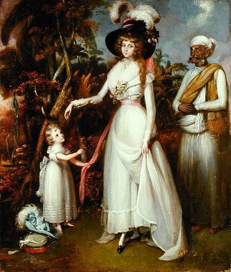 Mrs Graham of Kinross, her Daughter and a Jamadar from John Alefounder