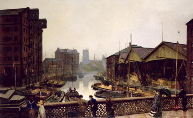 Leeds Bridge, 1880 (oil on canvas) from John Atkinson Grimshaw