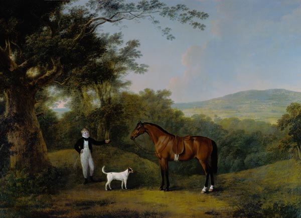 Portrait of a Boy, a Terrier and a Chestnut Pony from John Boultbee