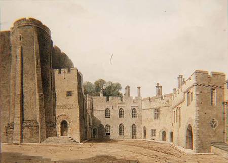 The Inner Court of Berkeley Castle, Gloucestershire, looking North-East from John Chessell Buckler