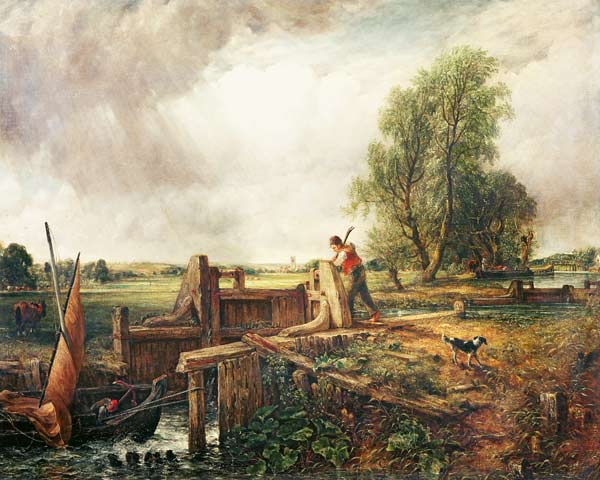 A Boat Passing a Lock from John Constable