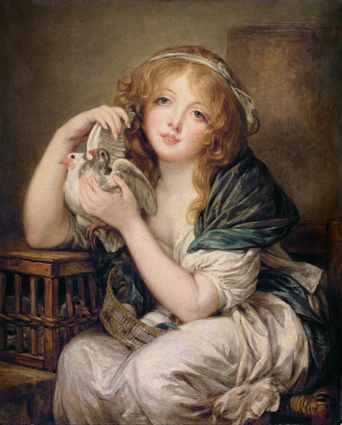 Girl with the Doves (after Greuze) from John Constable