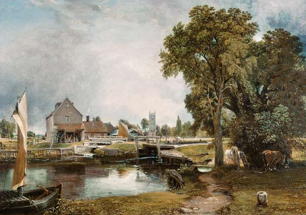 Schleuse und Mühle in Dedham from John Constable