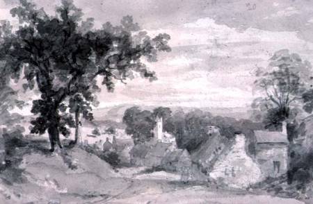 The Entrance to the Village of Edensor from John Constable