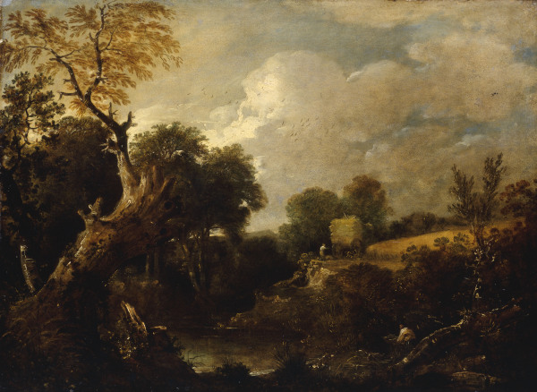 J.Constable, The Harvest Field, c.1796. from John Constable