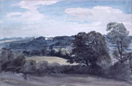 Landscape with Buildings in the distance from John Constable
