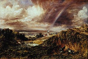 Landschaft mit Mühle und Regenbogen from John Constable