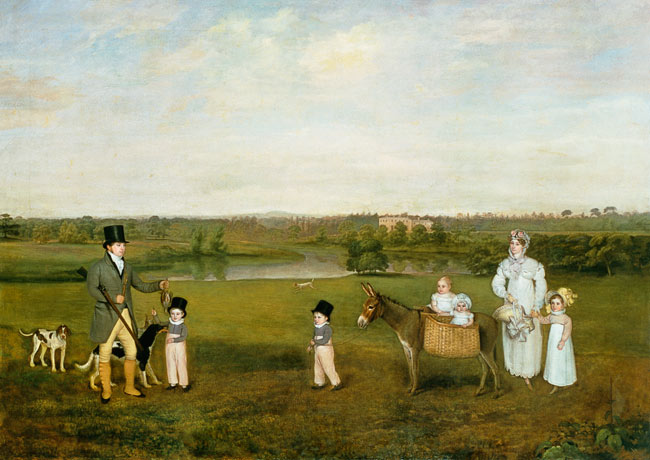 William Hetton Cooke with his Wife and Children at Worleston Rookery, Chester from John E. Ferneley d.J.