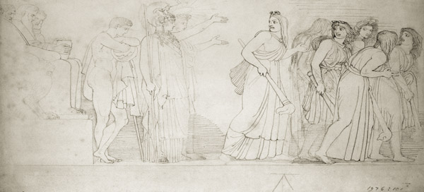 The Furies Departing from Athena, Apollo and Orestes  & from John Flaxman