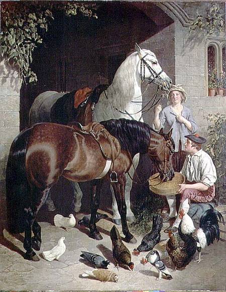 Feeding the Horses from John Frederick Herring d.Ä.
