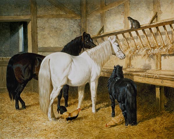 Ponies at the Manger from John Frederick Herring d.Ä.