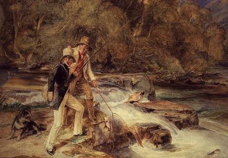 Landseer and Lewis Fishing from John Frederick Lewis