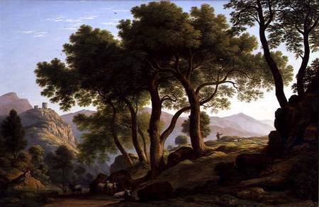 A Romantic Wooded Landscape from John Glover