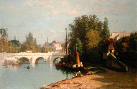 Pont du Carrousel from John Joseph Enneking