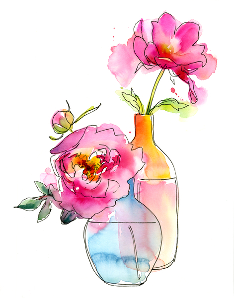Peony in vases from John Keeling