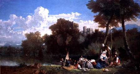 Figures Picnicing by a River from John Kennedy