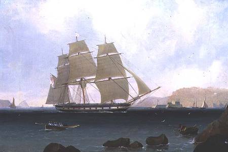 A Rigged Sloop of the White Squadron off Plymouth from John Lynn