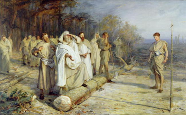 Fixing the Site of an Early Christian Altar, 1884 (oil on canvas) from John Pettie