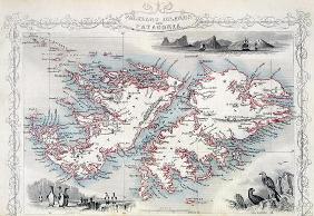 Falkland Islands and Patagonia, from a Series of World Maps published by John Tallis & Co., New York