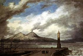 Vesuvius and Somma from the Mole at Naples