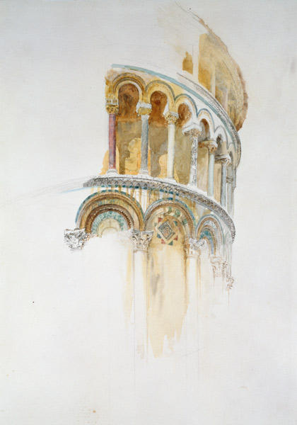 Apse of the Duomo, Pisa (pencil & w/c on paper) from John Ruskin