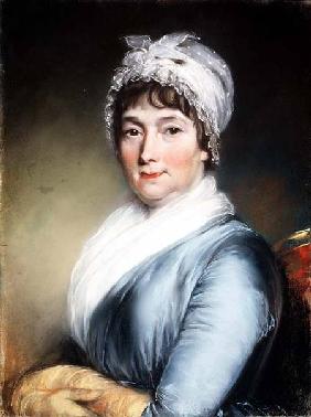 Portrait of a lady wearing a lace bonnet (pastel)