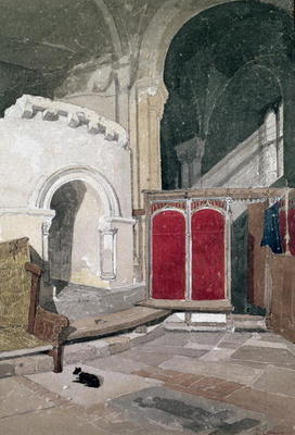 Interior of Norwich Cathedral (w/c on paper) from John Sell Cotman