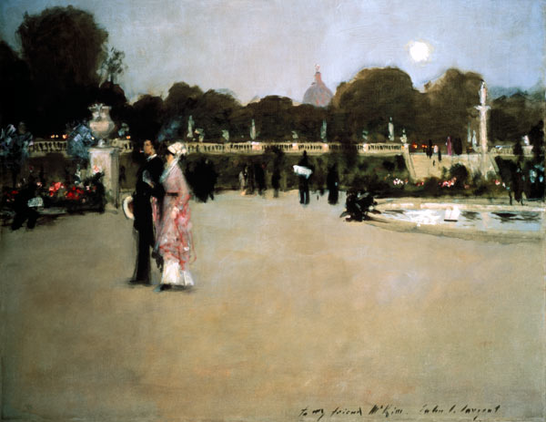 Luxembourg Gardens at Twilight from John Singer Sargent