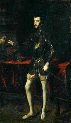 Copy after Titian's Portrait of Philip II (oil on canvas)