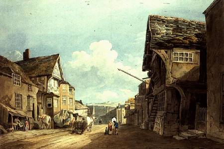 Looking down the High Street, Conway from John Varley