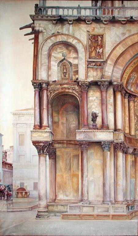 Corner of the Facade of St. Mark's Basilica, Venice from John Wharlton Bunney