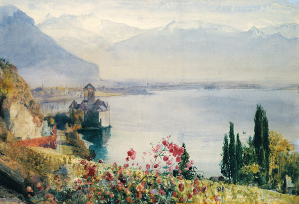 The Castle at Chillon from John William Inchbold