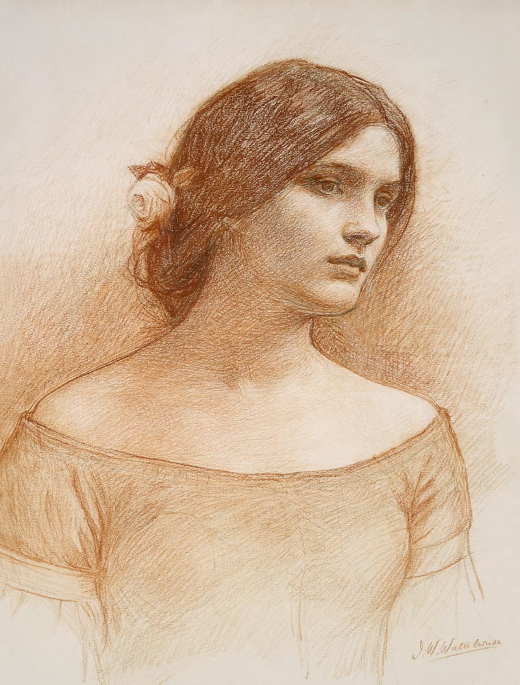 Study for The Lady Clare from John William Waterhouse
