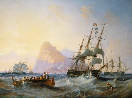 Kriegsschiffe vor Gibraltar