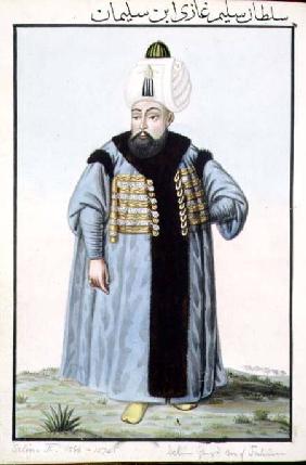Selim II (1524-74) called 'Sari', the Blonde or the Sot, Sultan 1566-74, from 'A Series of Portraits